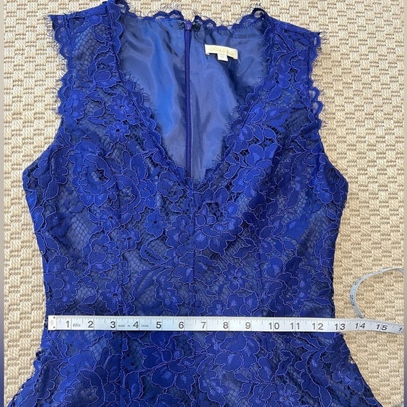 Shoshanna Purple Fit and Flare Lace Mini Dress Size 0 - Picture 4 of 6